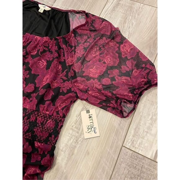 Terra & Sky plus size floral midi dress size 2X - Picture 6 of 12